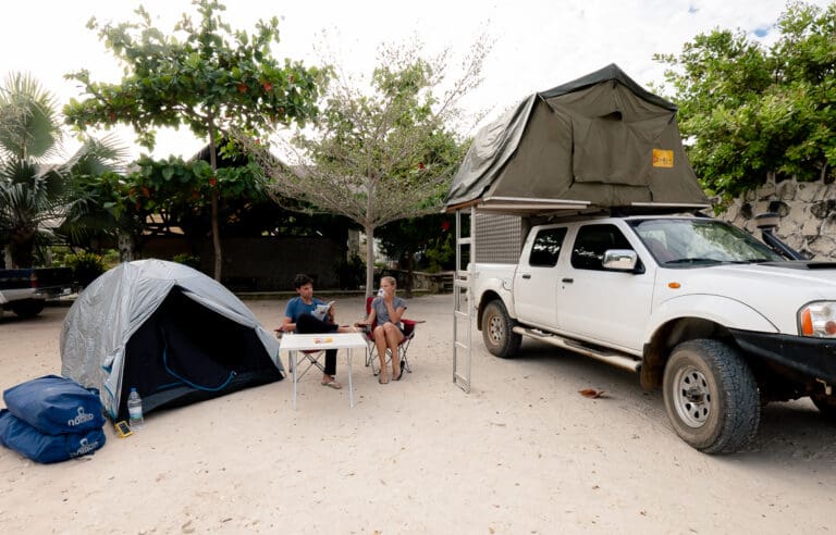 Campiland Mahajanga roadtrip madagascar nissan with rooftop tent ground tent two campers