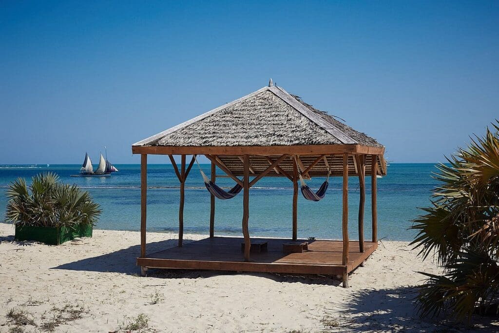 Hängematte am Strand in Entremer Belo Sur Mer