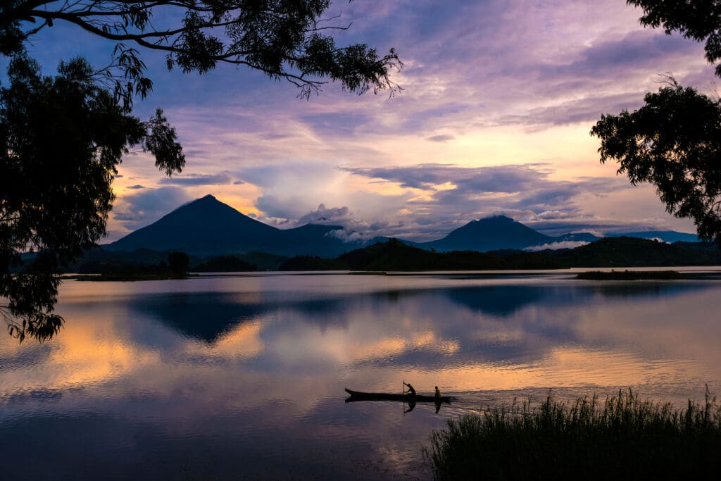 Magical reflection Lake Mutanda